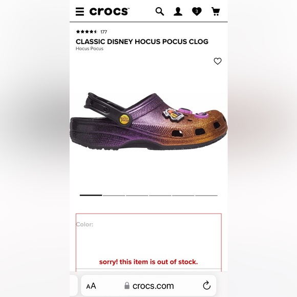 🎃RARE😱ONLY 1👀SOLDOUT👀W9/M7👌🏽9 7🔮DISNEY PARKS🏰CLOGS CROCS HOCUS POCUS🆕 - Picture 3 of 9